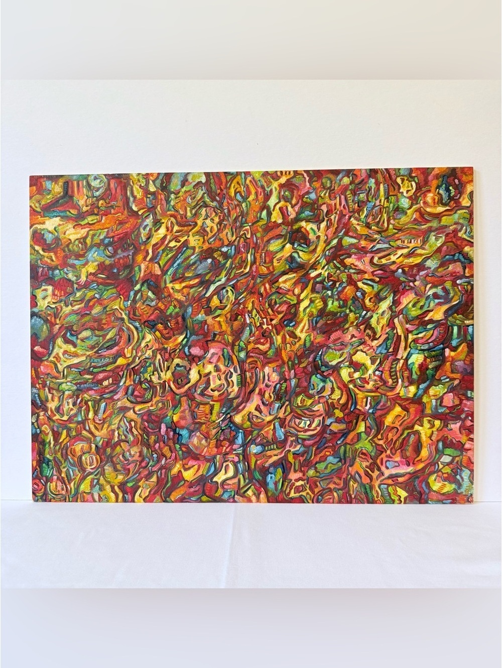 Original Michael B. Stuart Abstract Oil Painting 18x24 Things Rarely Seen 2004
